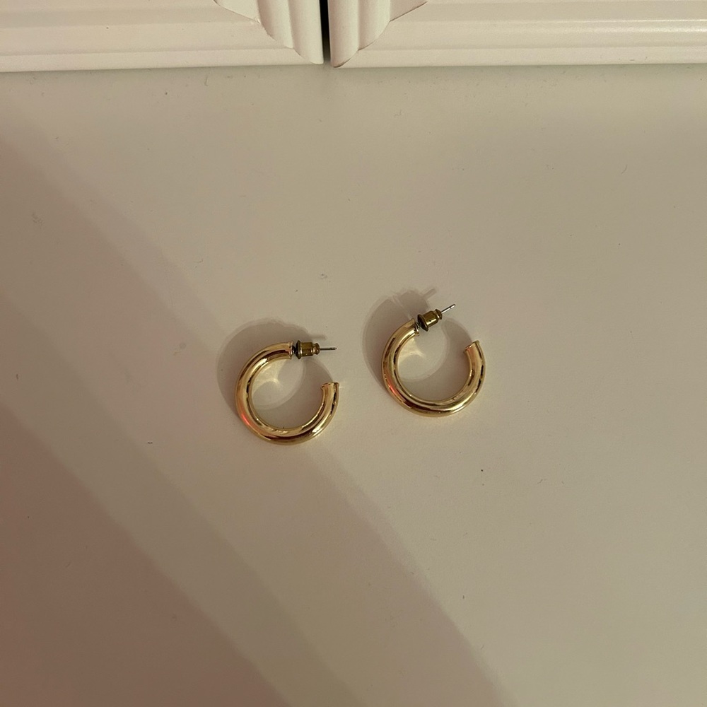 Elegant Gold Plated Hoop Earrings